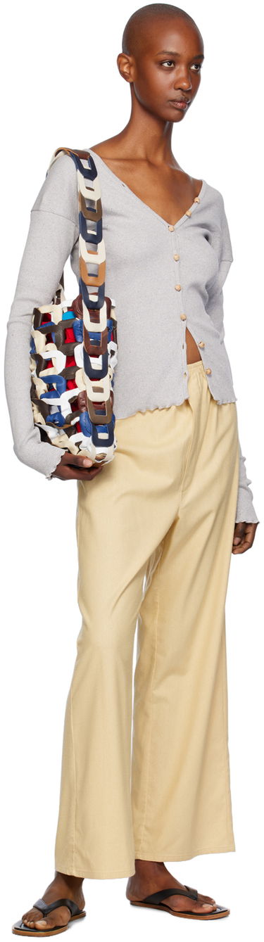 Sveter Baserange Tav Ribbed Knit Cardigan Šedá | TOTVC-RC-WI24, 3