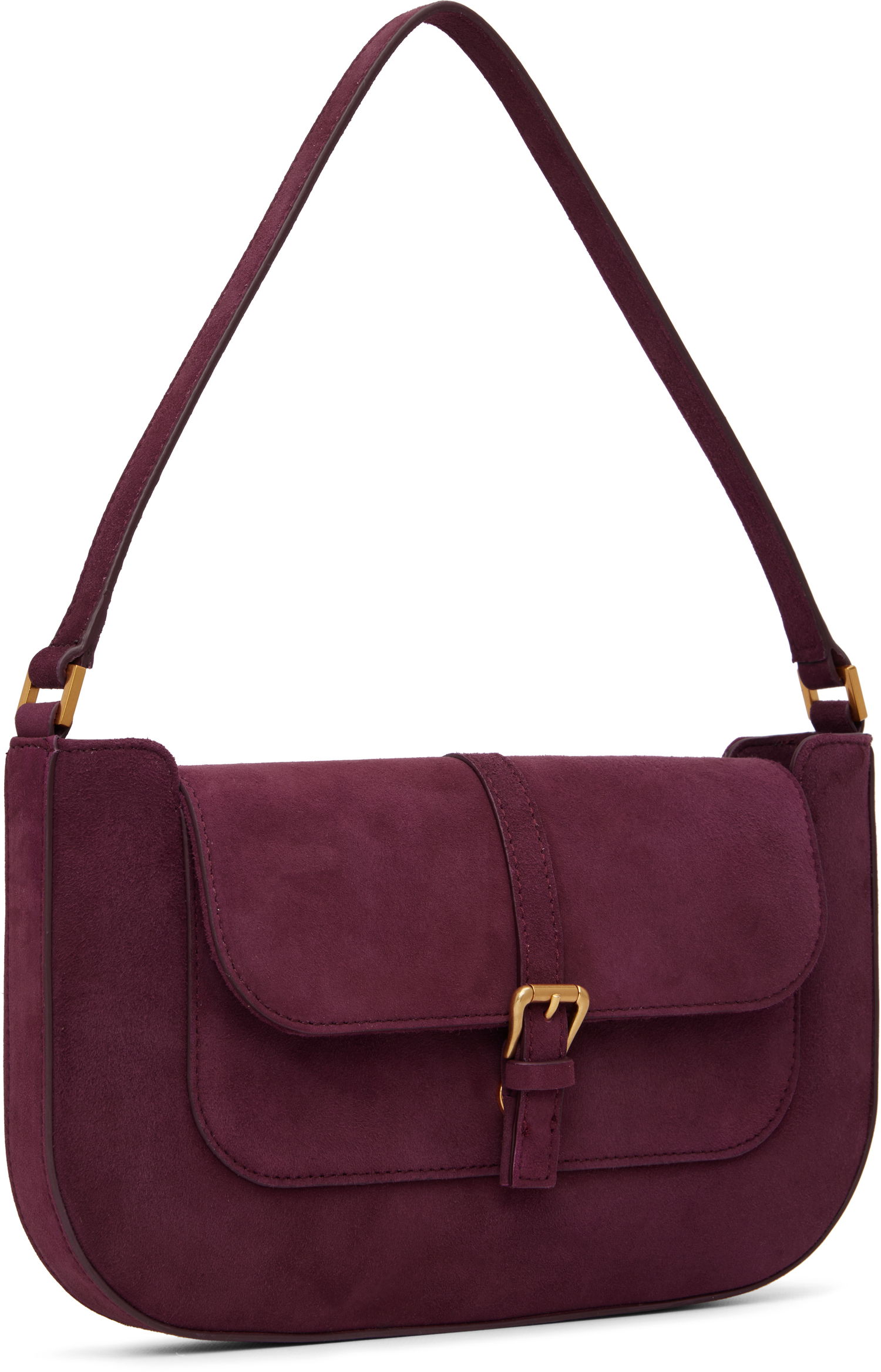 Taška cez rameno BY FAR BY FAR Miranda Suede Shoulder Bag Vínová | MWBSB023KL009RD028PL, 1