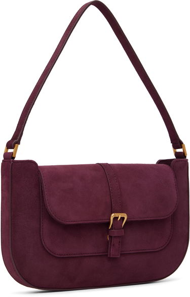 Taška cez rameno BY FAR BY FAR Miranda Suede Shoulder Bag Vínová | MWBSB023KL009RD028PL, 1