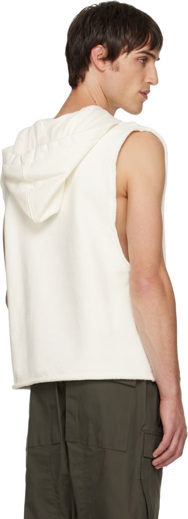 Mikina Rick Owens Rick Owens Concordians Sleeveless Tunic Hoodie Biela | RR02E1503 JTCD, 2