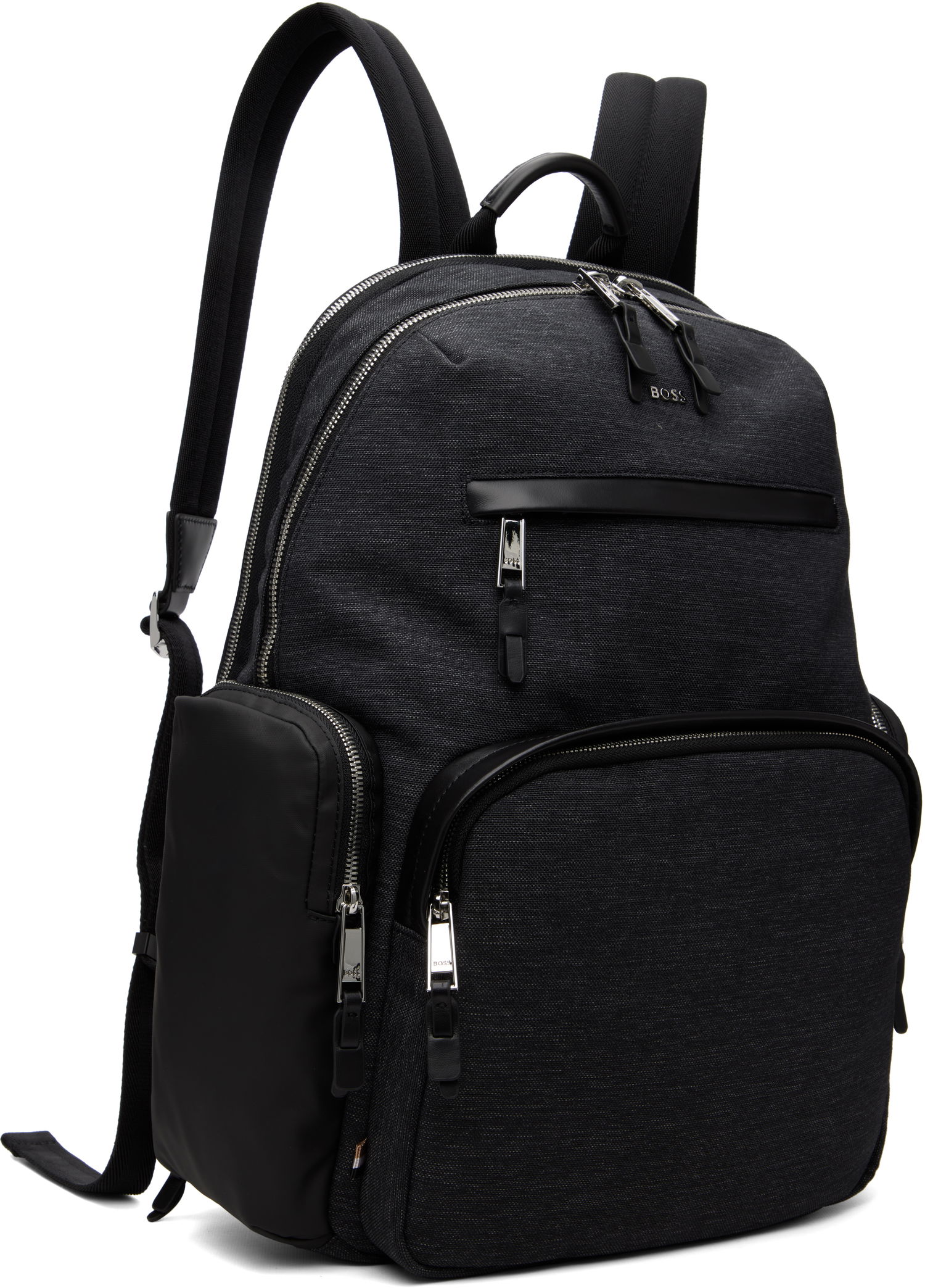 Batoh BOSS Textured Fabric Hardware Backpack Čierna | 50548018, 1