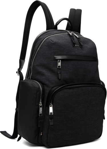 Batoh BOSS Textured Fabric Hardware Backpack Čierna | 50548018, 1