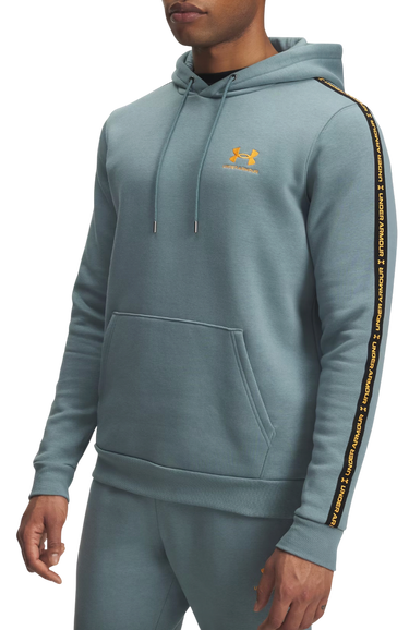 Mikina Under Armour Icon Fleece Hooded Sweatshirt with Taping Tyrkysová | 1389356-587, 0