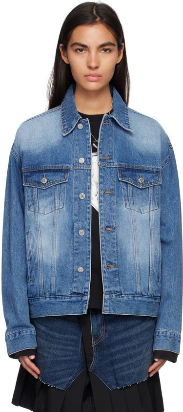 Bunda We11done Printed Denim Jacket Modrá | WD-DJ1-23-915-U-BL, 0