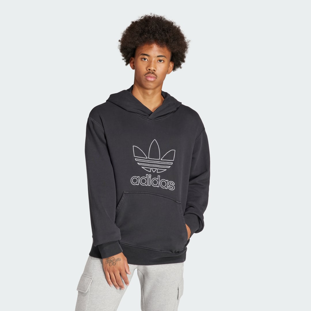 Mikina adidas Originals Adicolor Outline Trefoil Čierna | IU2373, 1