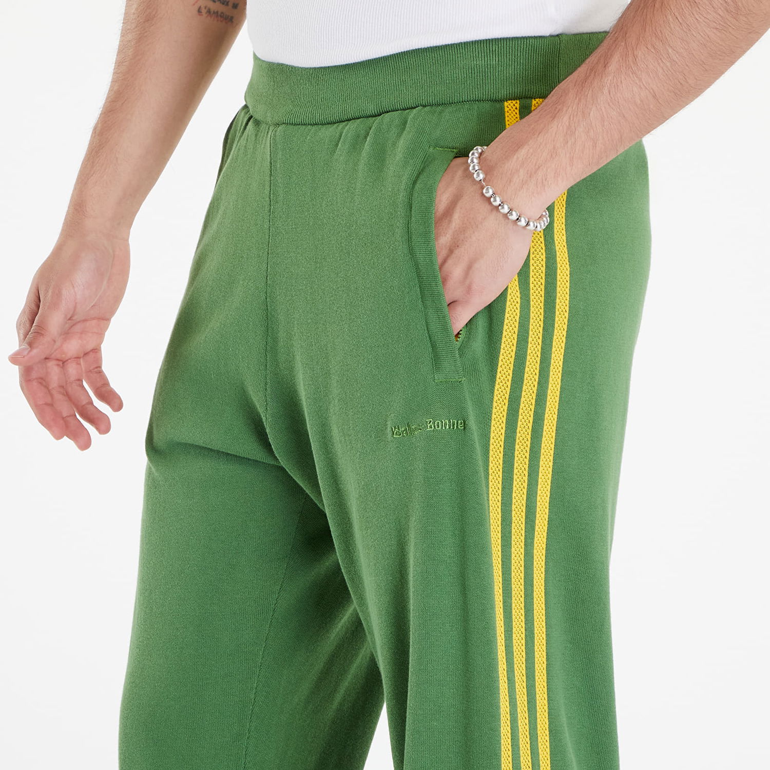 Tepláky adidas Originals Wales Bonner x Knit Trackpants Crew Green Zelené | IW1176, 1