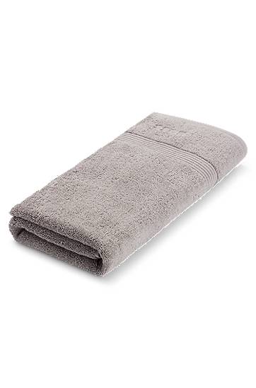Home decor BOSS Aegean-cotton bath towel with tonal logo Šedá | -1013445
