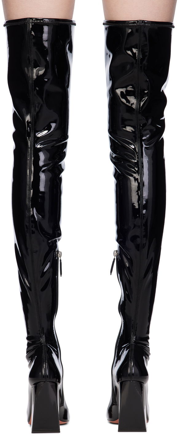Amina Muaddi Marine Stretch Thigh-High Boots