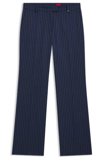 Nohavice BOSS Slim-fit Pinstripe Trousers Navy | 50554458, 0