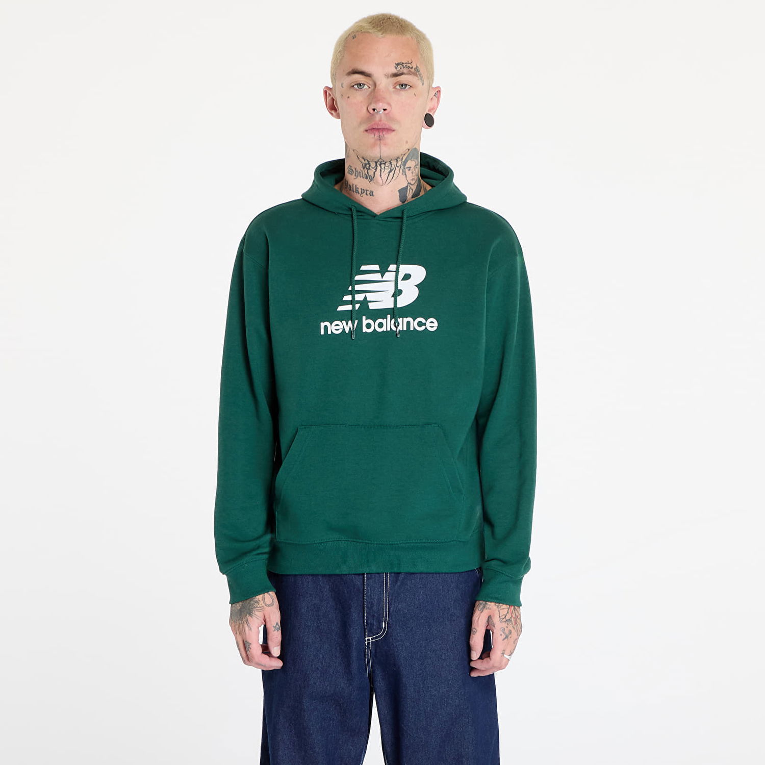 Mikina New Balance Sport Essentials French Terry Logo Hoodie Nightwatch Zelené | MT41501NWG, 0