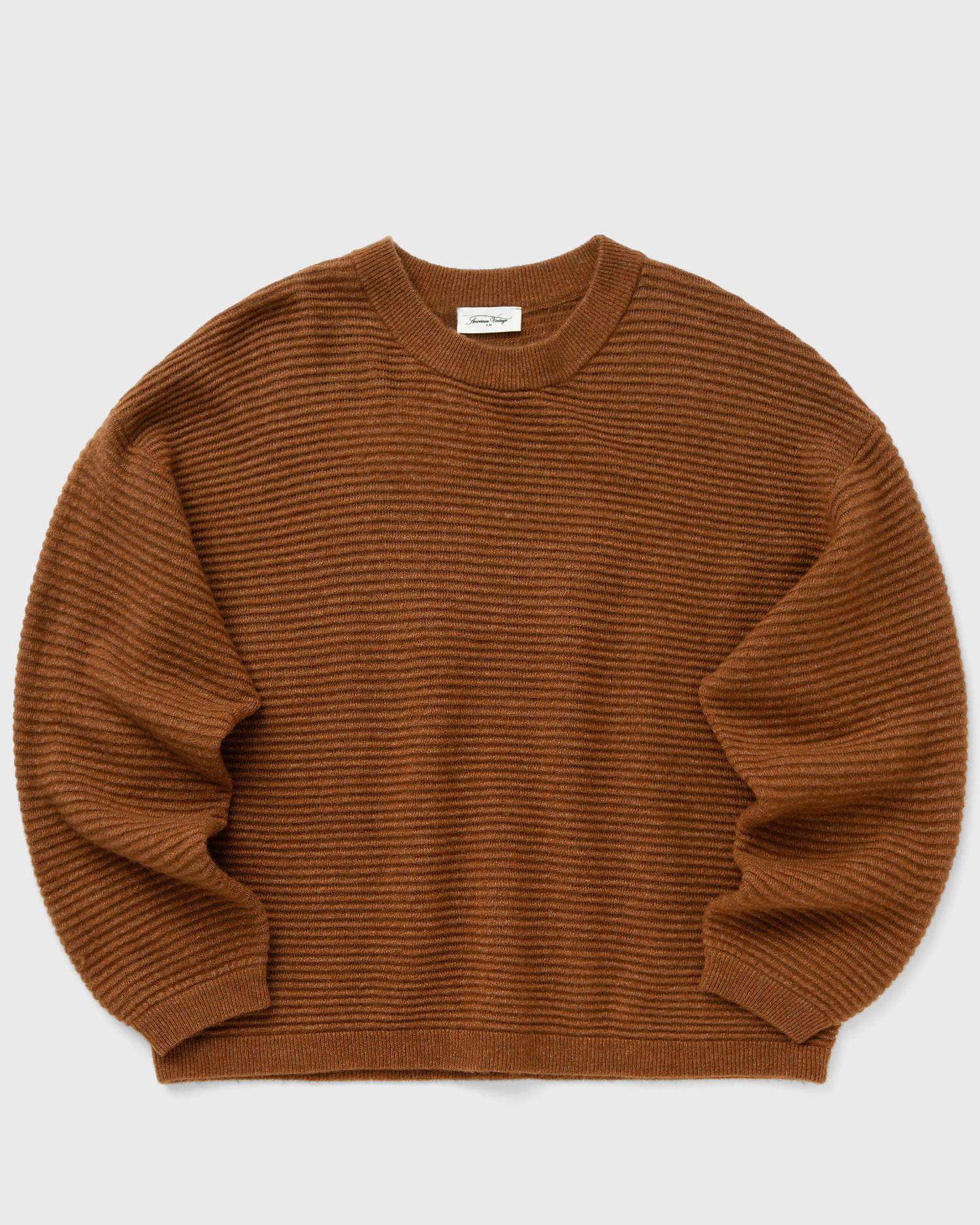 Sveter American Vintage RAXOW Crewneck Sweater Hnedá | RAX18BH24-BRUNETTE-CHINE, 0
