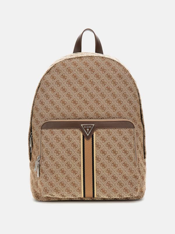 Batoh GUESS Logo Print Backpack with Front Pocket Hnedá | HMMISTP5111