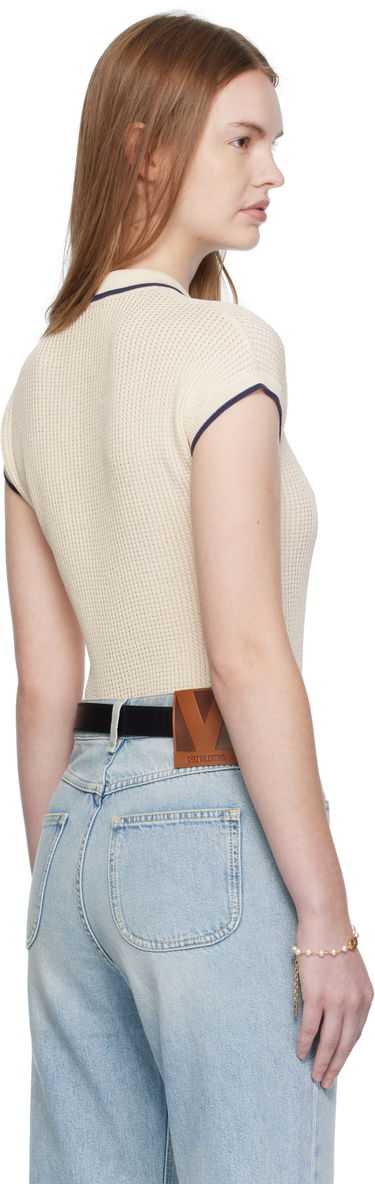 Tričká a tielka Valentino Valentino Cotton Knit Top Béžová | 7B3KC66T9JV, 2