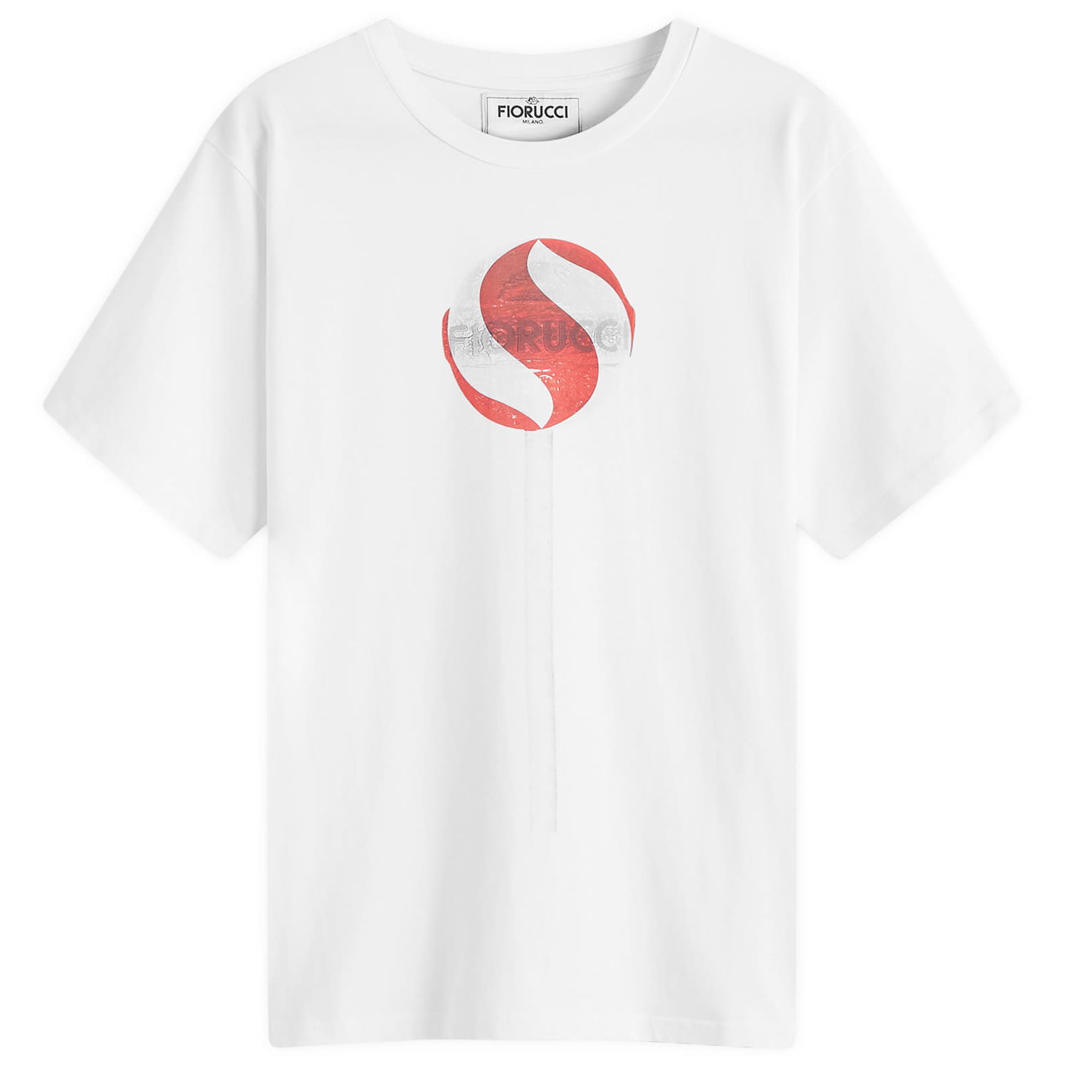 Tričko Fiorucci Big Lollipop Print Regular Fit T-Shirt Biela | U01FPTSH101CJ01WH03-WHT, 0