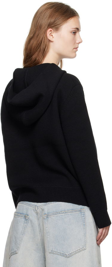 Mikina We11done We11done Embroidered-Logo Zip-Up Hoodie Čierna | WD-KJ2-24-605-W-BK, 2
