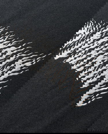 Mikina WACKO MARIA Tim Lehi Flaming Text Crewneck Sweatshirt Čierna | 25FW-WMC-SS12 BLACK, 3