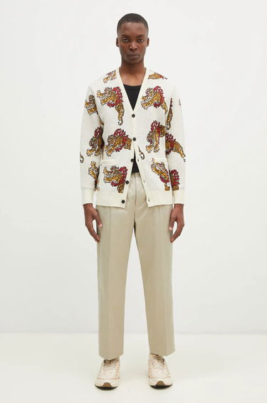 Sveter WACKO MARIA Tiger Knit Cardigan Biela | 24FW.WMK.KN22, 4