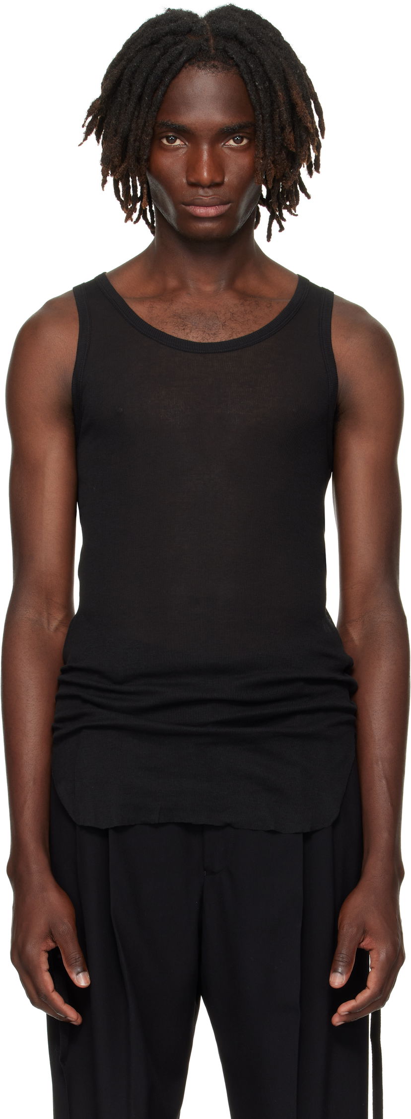 Tielko Ann Demeulemeester Ann Demeulemeester Boris Ruched Tank Top Čierna | B0011785-FA434-099