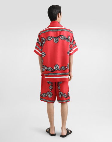 Šortky Dolce & Gabbana Dolce & Gabbana Bandanna-Print Silk Shorts Červená | GV37ATGI926HR5IJ, 2
