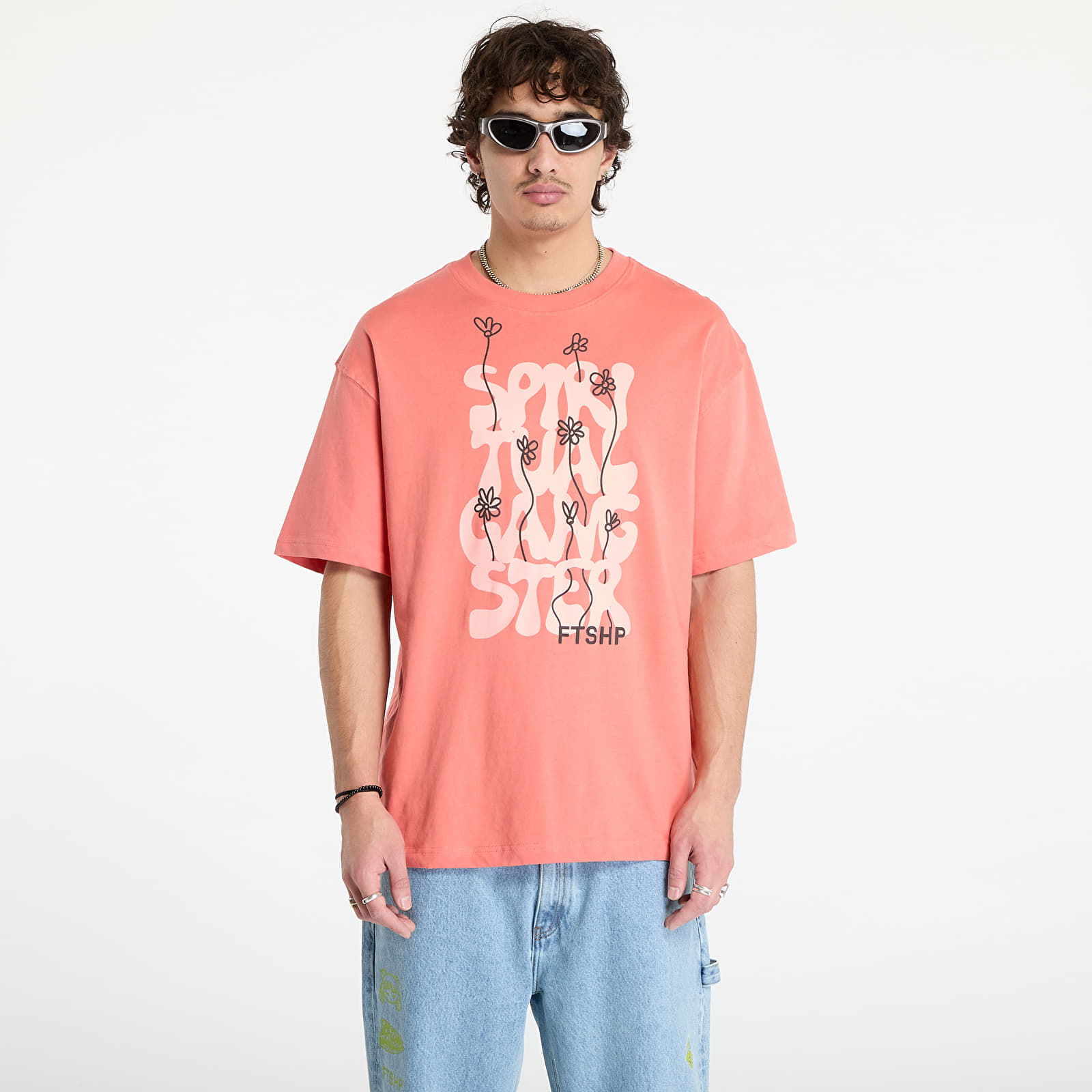 Spiritual Gangster Peach Graphic T-Shirt