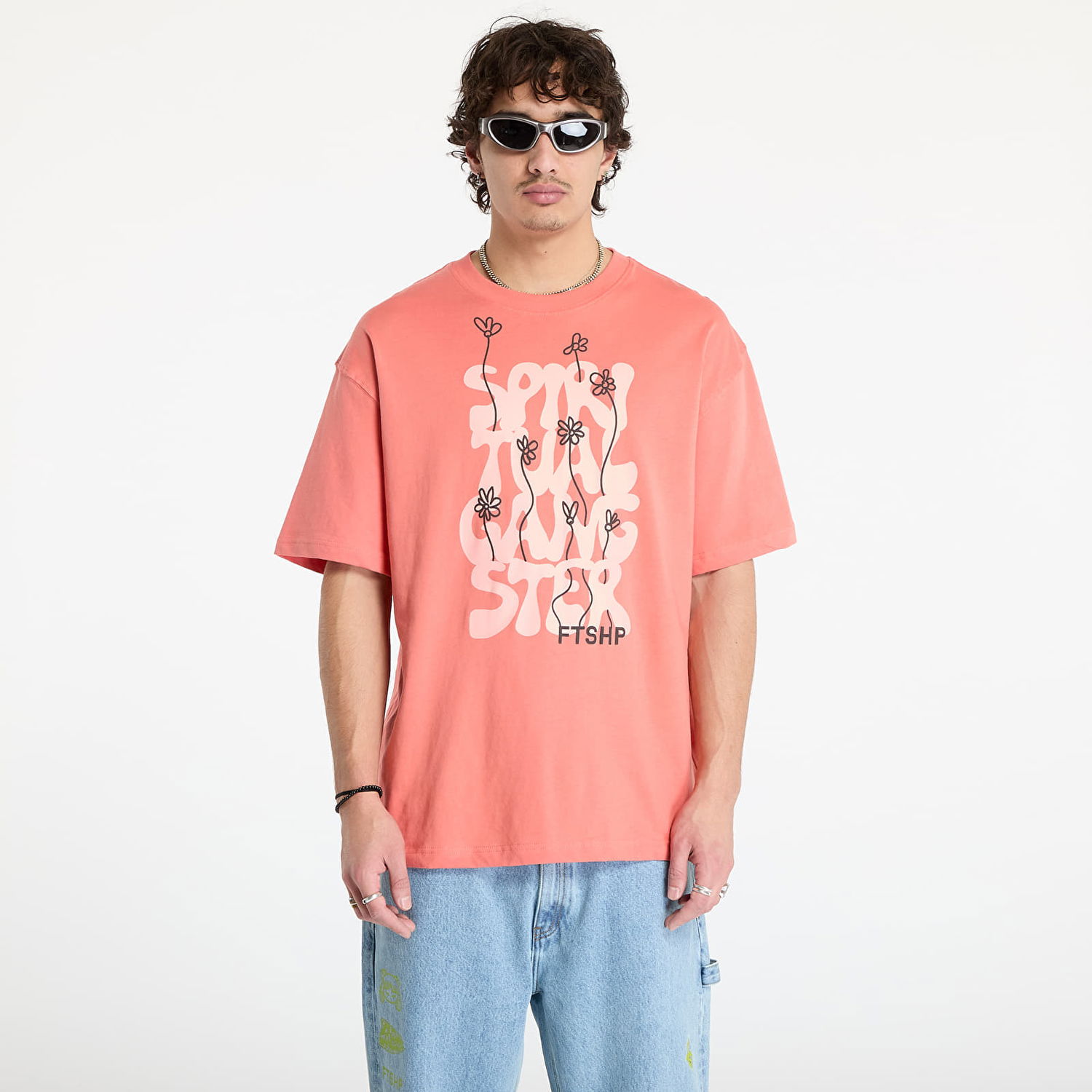Tričko Footshop Spiritual Gangster Peach Graphic T-Shirt Ružová | FTSHP_388, 0