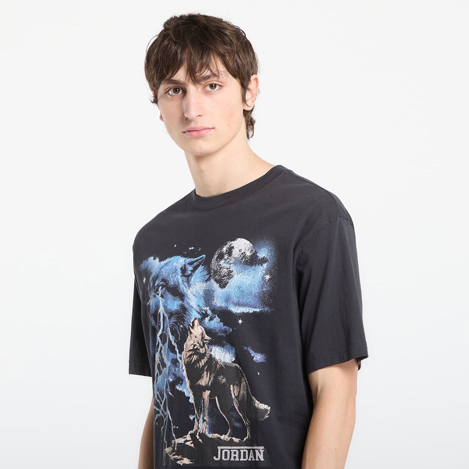 Tričko Jordan Jordan Wolf Moon Lightning Graphic T-Shirt Čierna | IQ0547-045, 1