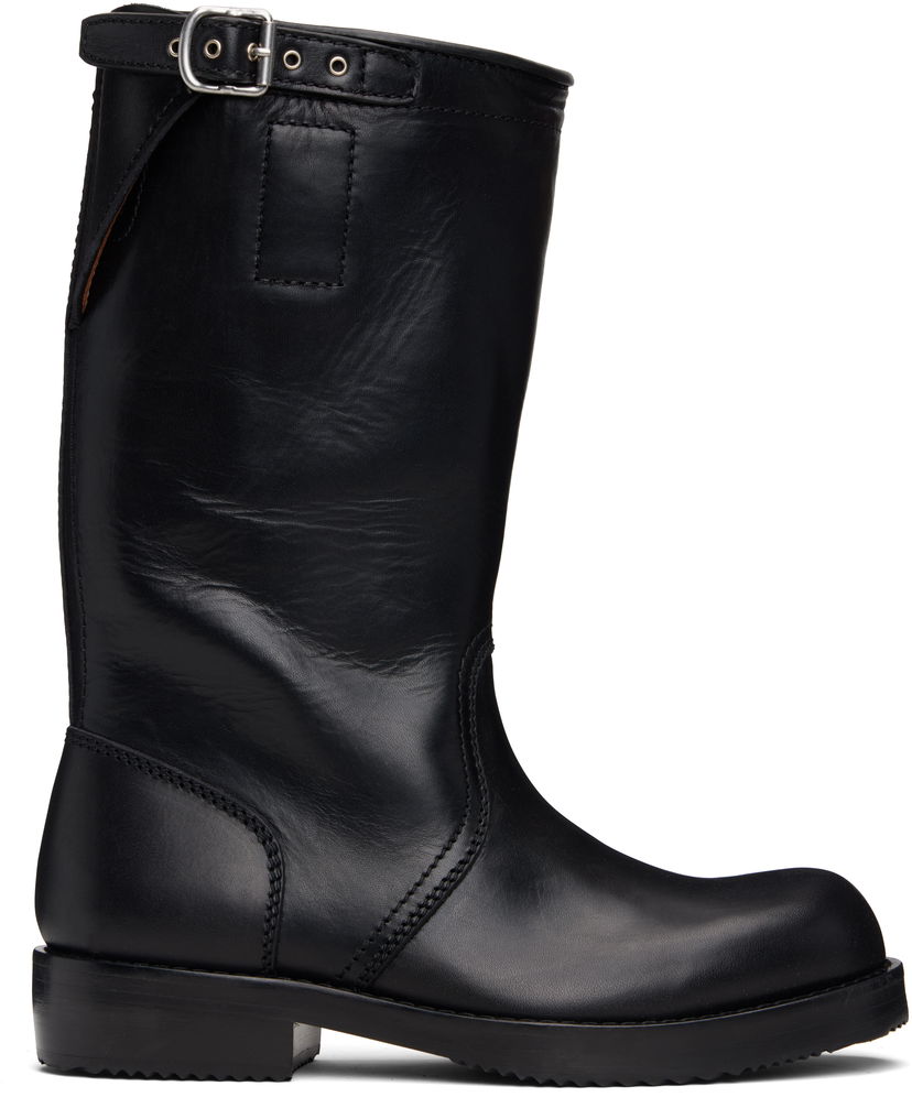 Tenisky a topánky Dries Van Noten Dries Van Noten Leather Biker Boots Čierna | 252-021700-105