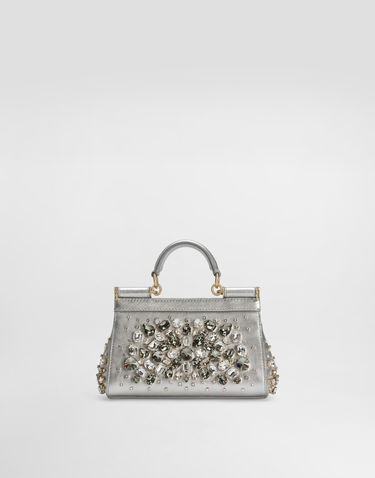 Kabelka Dolce & Gabbana Dolce & Gabbana Sicily Small Jewelled Handbag Metalická | BB7116BH7438D708, 3