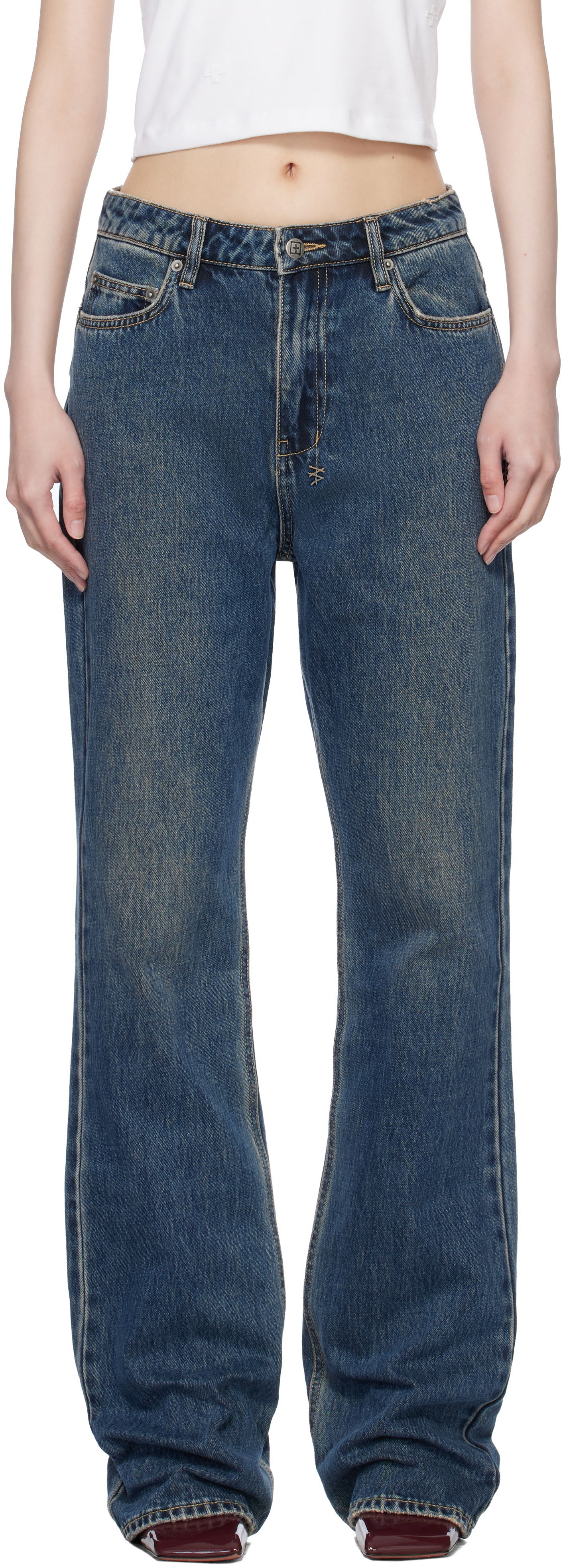 Džínsy Ksubi Ksubi Soho Slouch Sandstorm Jeans Modrá | WPS25DJ016, 0