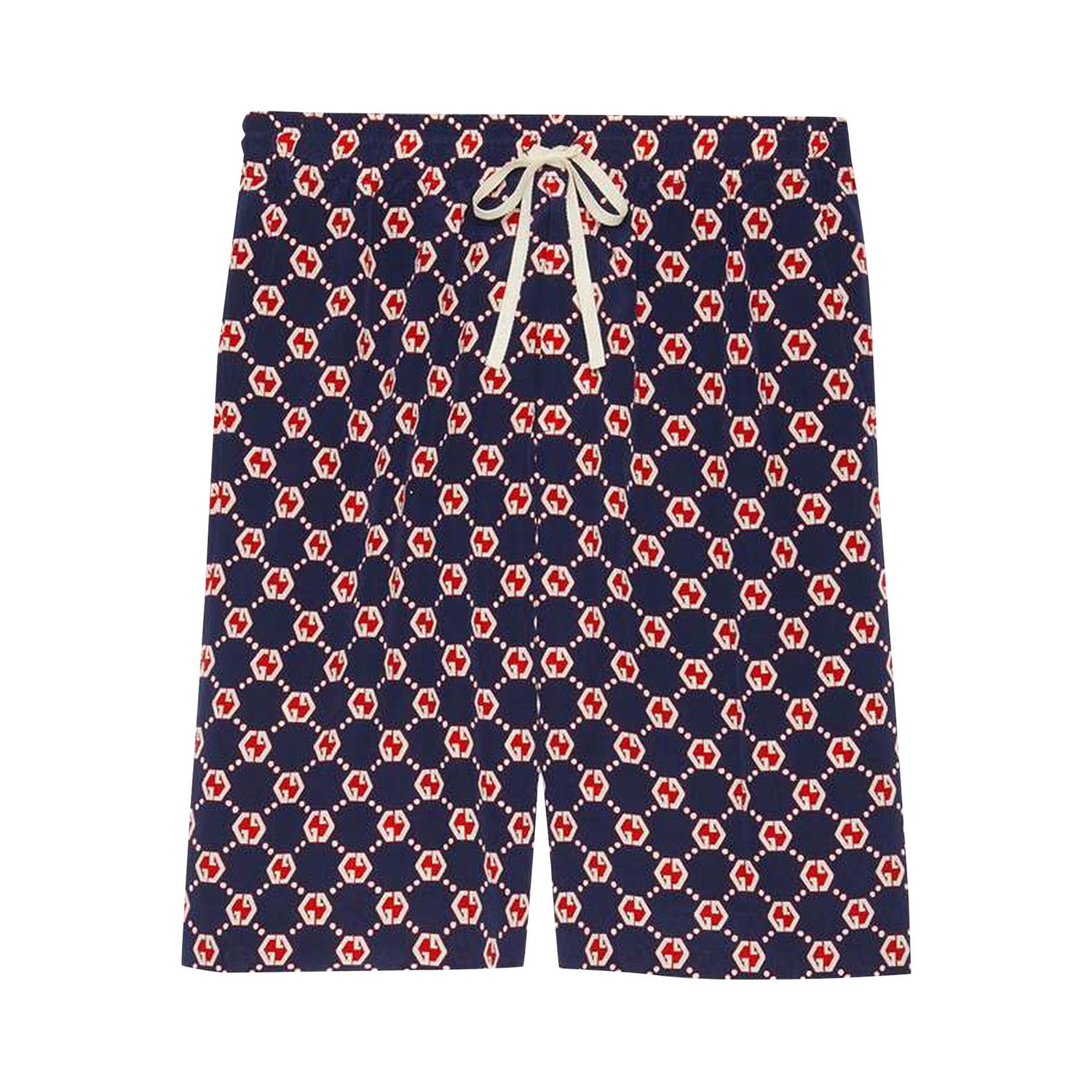 Šortky Gucci GG Hexagon Silk Crepe Shorts Vínová | 654859 ZAF9W 4759, 1