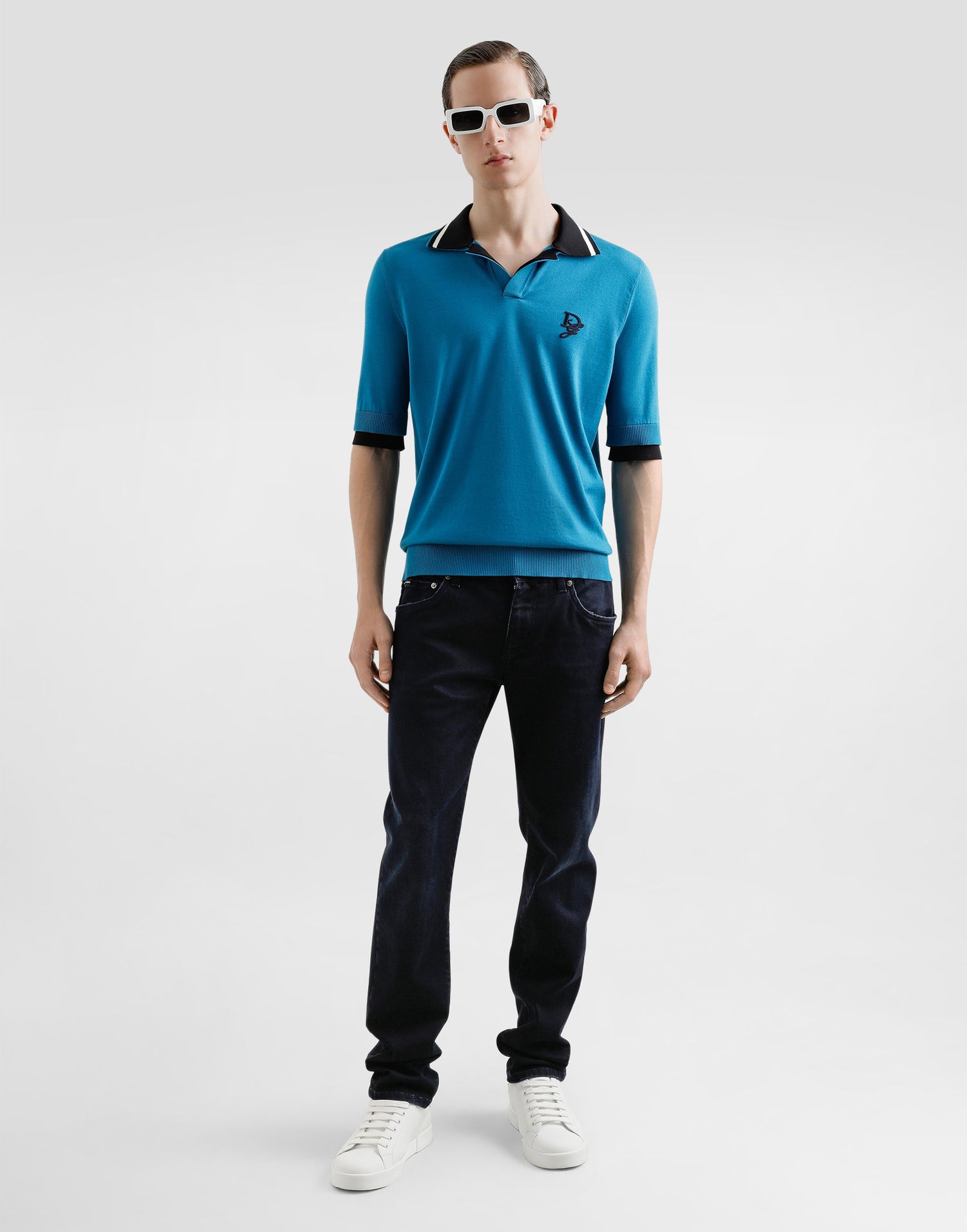 Džínsy Dolce & Gabbana Dolce & Gabbana Skinny Stretch Cotton Jeans Modrá | GY07LDG8MF2S9001, 1