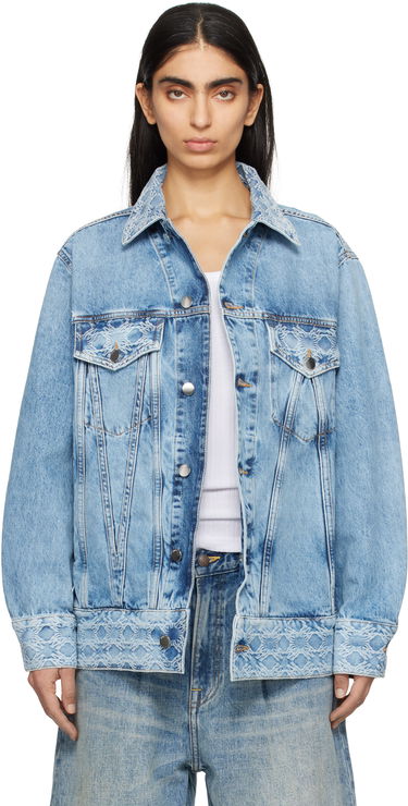 Bunda AMIRI AMIRI MA Quad Jacquard Trucker Denim Jacket Modrá | AWDNTR1004, 0