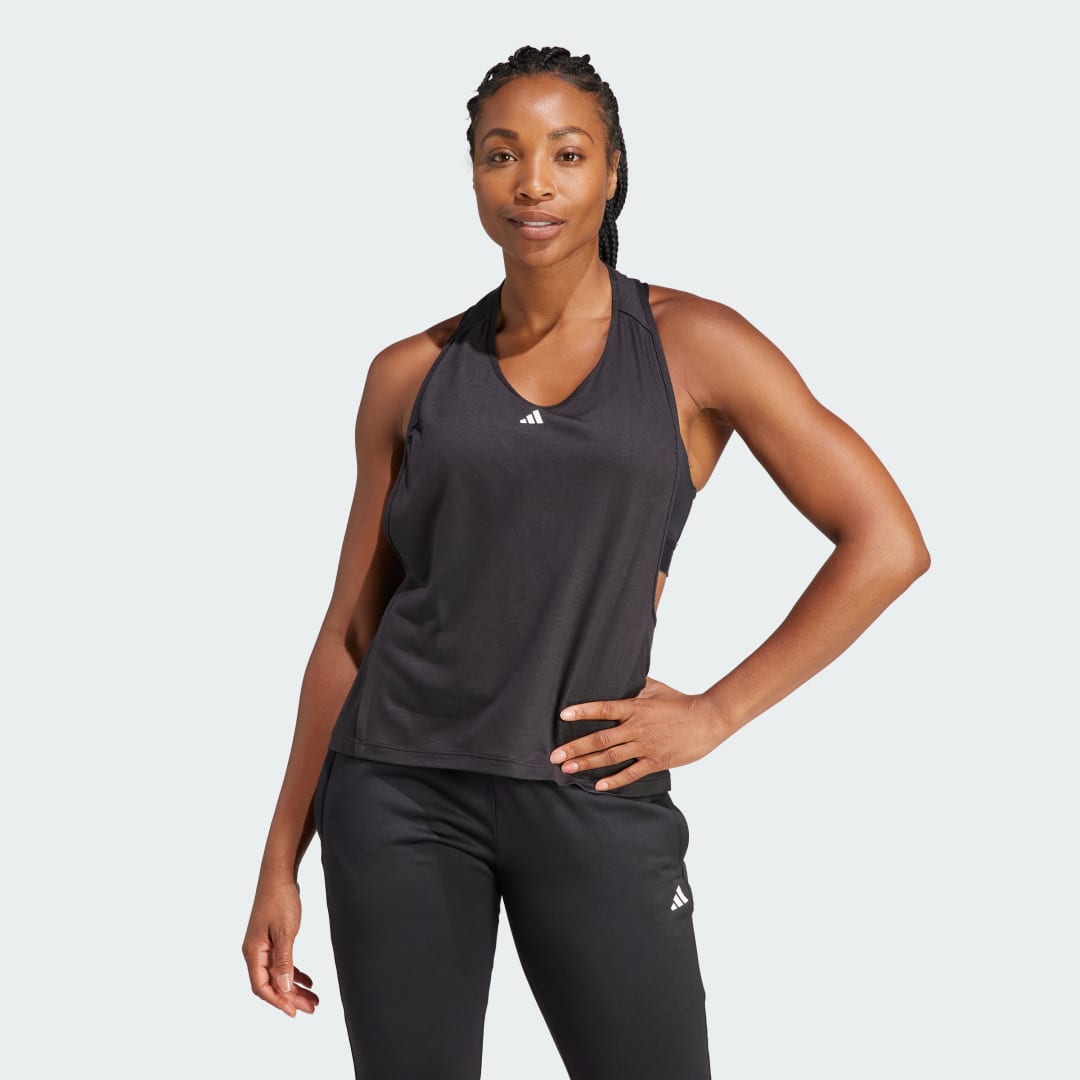 Tielko adidas Originals Power AEROREADY Tank Top Čierna | IM2696, 1