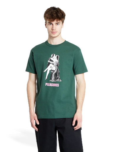 Tričko Pleasures French Kiss T-Shirt Zelené | P23W051 GREEN