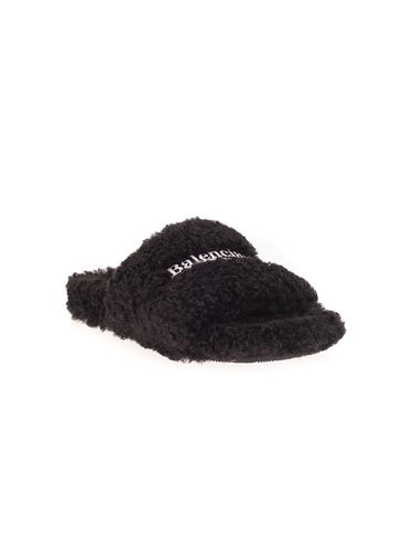 Tenisky a topánky Balenciaga Furry Slide Black White W Čierna | 654261W2DO11096, 1