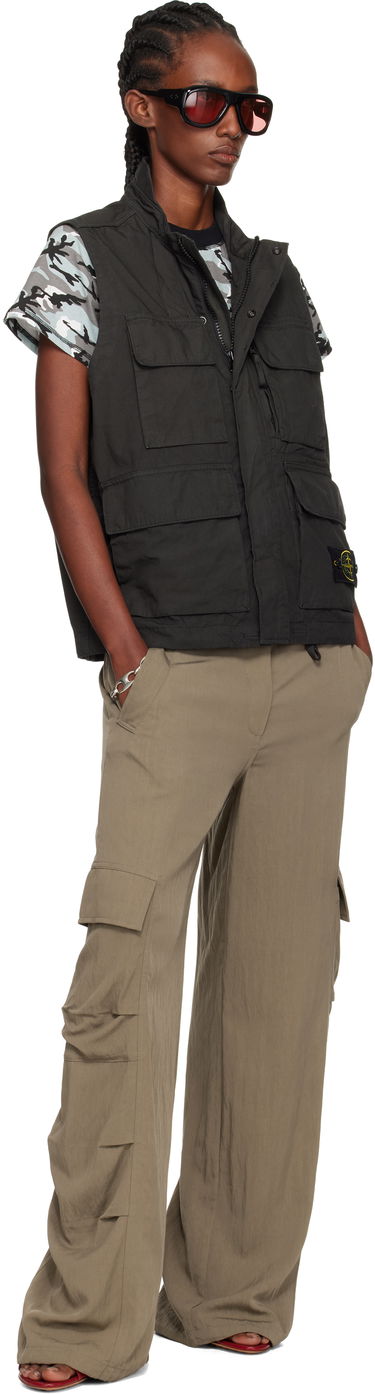 Vesta Stone Island Stone Island Canvas Weave Organic Cotton Vest Čierna | K2S15 G100001 S0240, 3