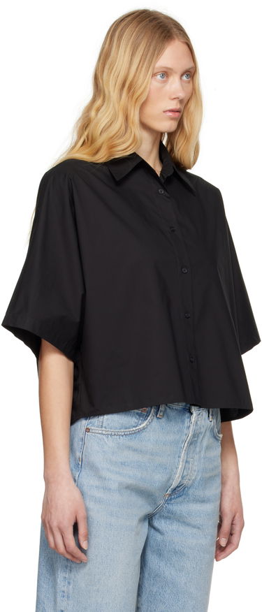Košeľa AGOLDE AGOLDE Merrin Cropped Short Sleeve Shirt Čierna | A7353-1769, 1