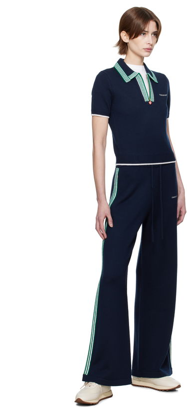 Sveter Casablanca Casablanca Knit Tennis Polo Navy | WPS25-KW-856-02, 3