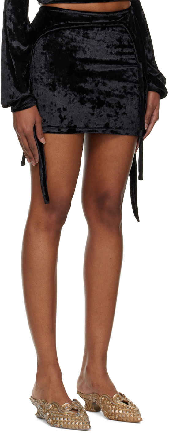 Sukňa Ottolinger Ottolinger Layered Velvet Miniskirt Čierna | 402301, 1