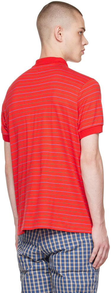 Polo tričko ERL Striped Short Sleeve Polo Červená | ERL05T009, 2