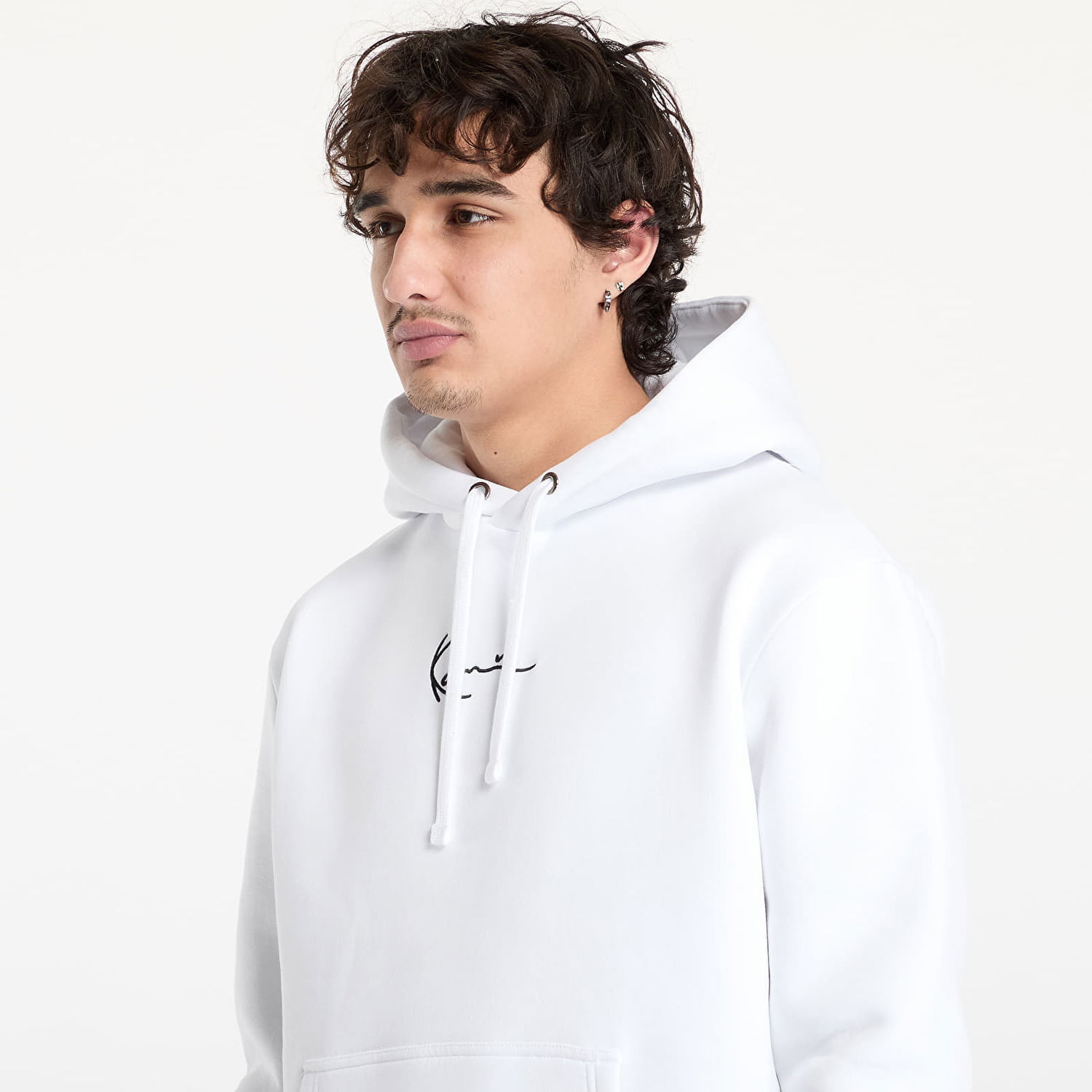 Mikina Karl Kani Signature Hoodie Biela | 6021239, 1