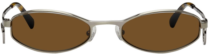 Slnečné okuliare Marine Serre Marine Serre Vuarnet Edition Swirl-Frame Oval Sunglasses Metalická | A123SS22X