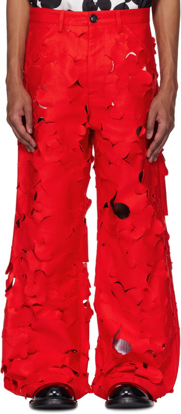 Nohavice Marni Marni Cut-Out Cargo Pants Červená | PUMU0287S0 USR012, 0