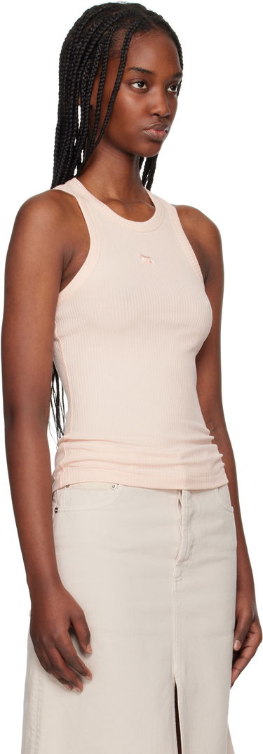 Tielko MAISON KITSUNÉ Maison Kitsuné Baby Fox Patch Ribbed Tank Top Navy | OW00604KJ0134, 4
