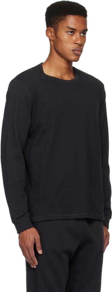 Tričko SKIMS Cotton Classic Long Sleeve T-Shirt Čierna | LS-LST-6350M, 1
