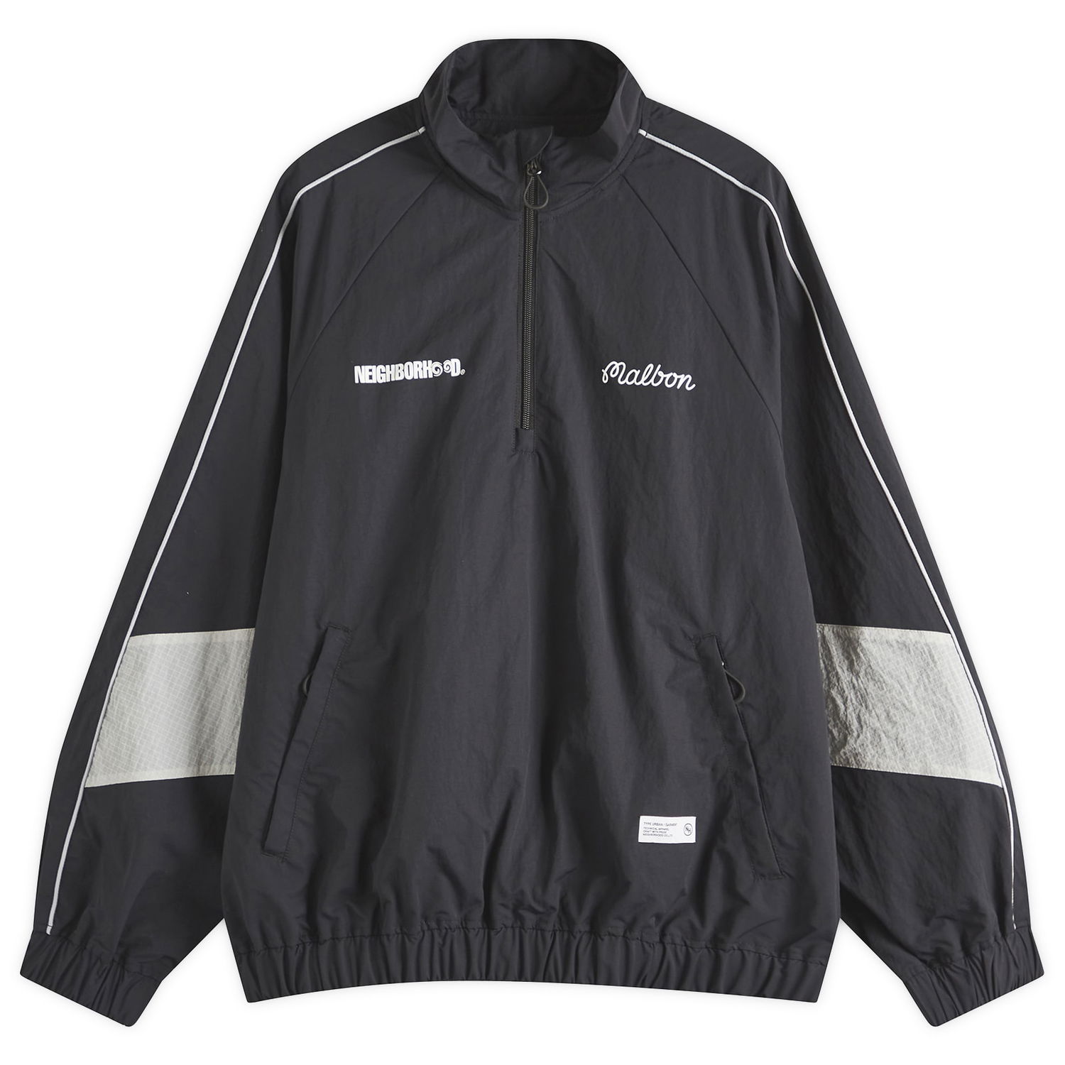 Vetrovka Neighborhood Malbon Golf Quarter Zip Jacket, Size Large Čierna | 251TS54N-JKM02-BLK, 0