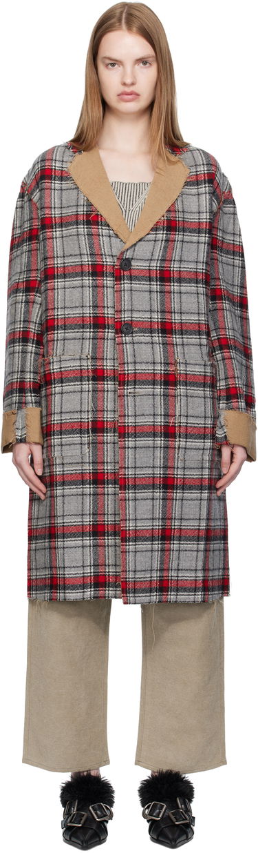Kabáty R13 R13 Raw Cut Reversible Coat Rôznofarebný | R13WR469-R566A, 0