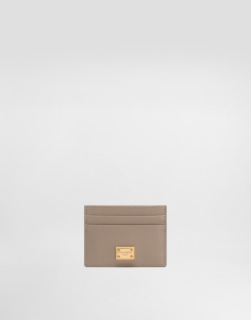 Peňaženka Dolce & Gabbana Dolce & Gabbana Plongé Calfskin Card Holder Béžová | BI0330A9S258I399