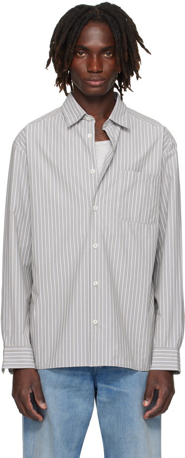 Košeľa A.P.C. A.P.C. Malo Striped Shirt Šedá | COHJJ-H12532, 0
