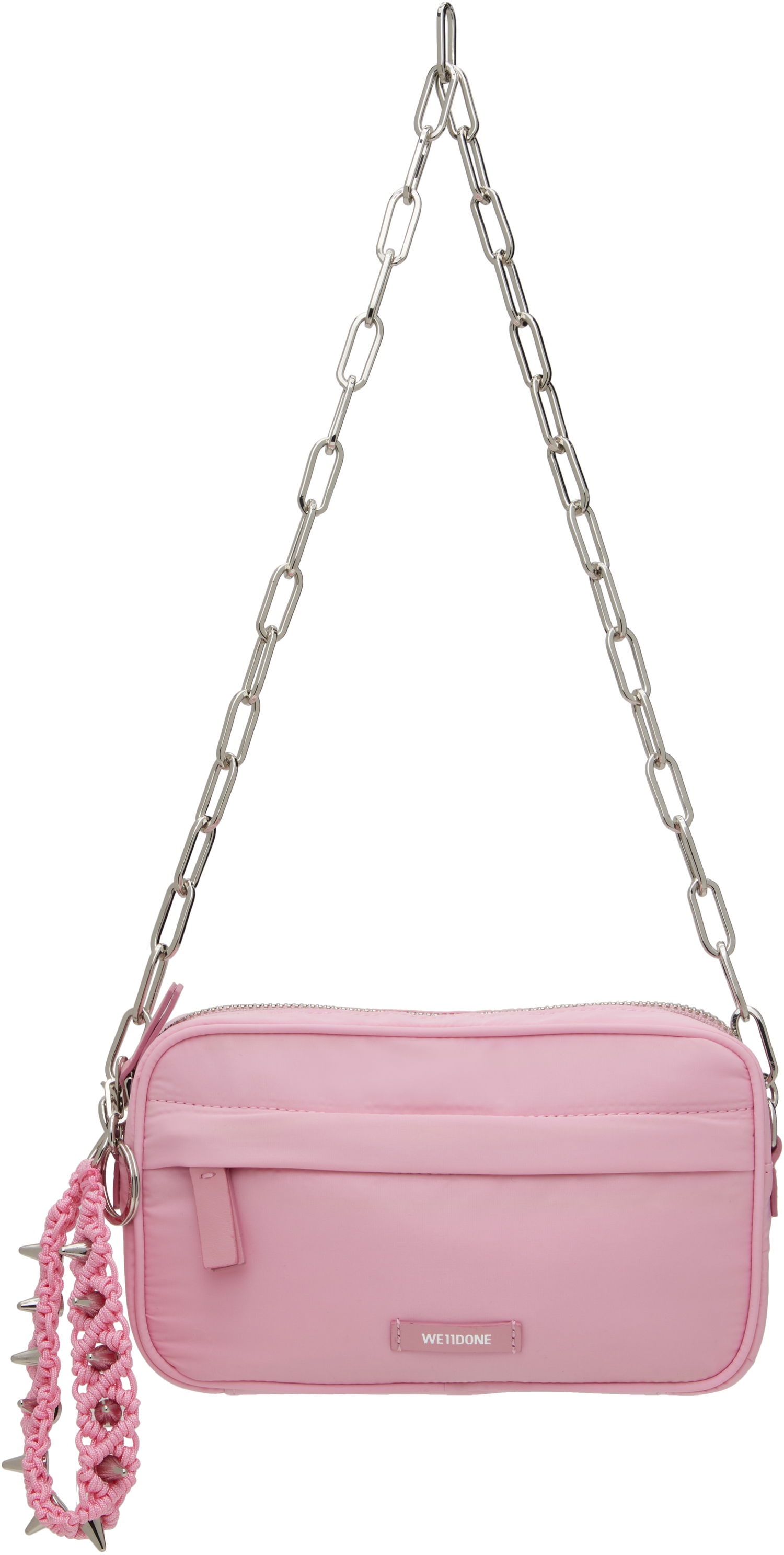 Taška cez rameno We11done We11done Mini Chain Bag with Spiked Wristlet Ružová | WD-AB0-25-488-U-PK, 0